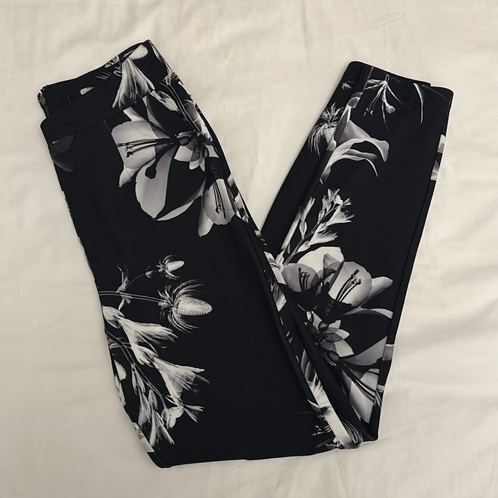 TIGER MIST BLACK AND WHITE HIGH WASTED PANTS